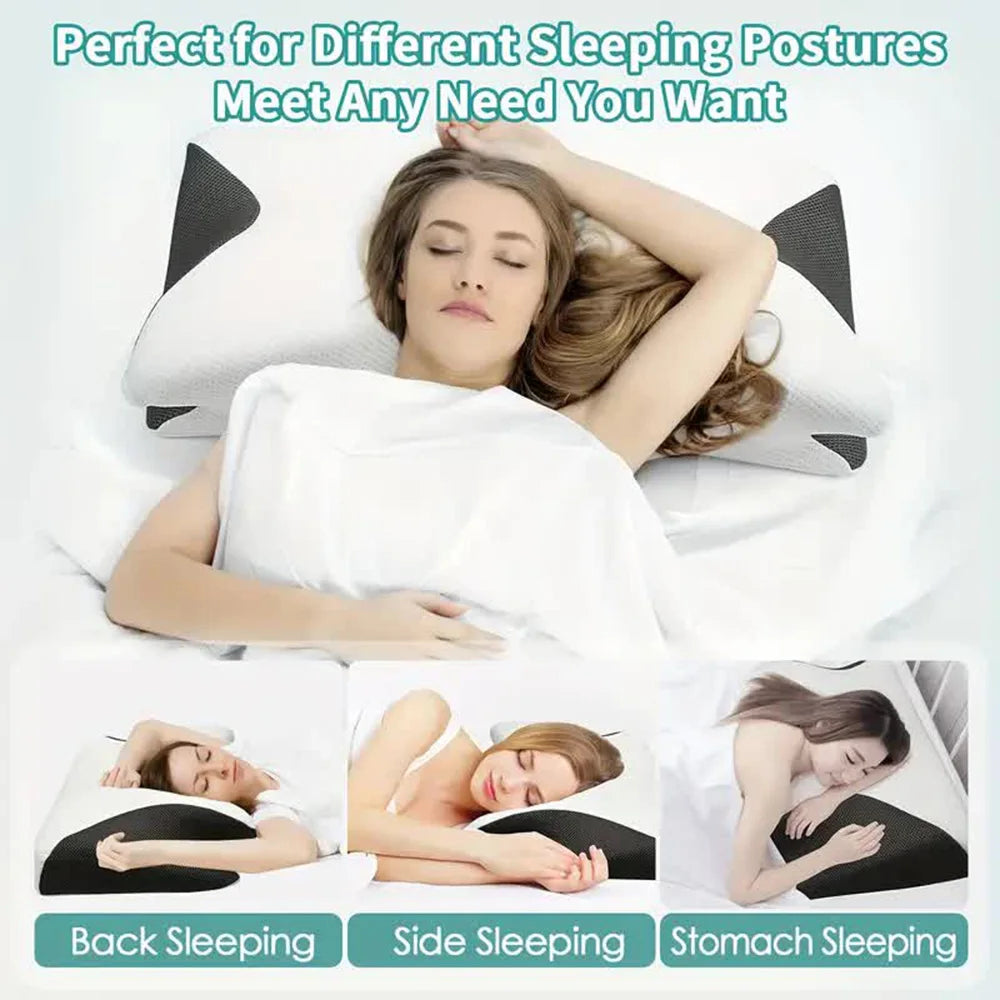 Butterfly Sleep Memory Neck Pillow – Slow Rebound Cervical Orthopedic Foam
